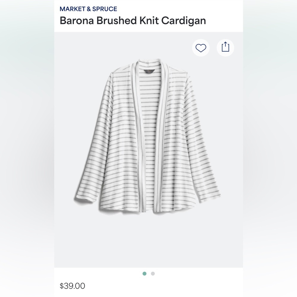 Market & Spruce Gray Striped Cardigan